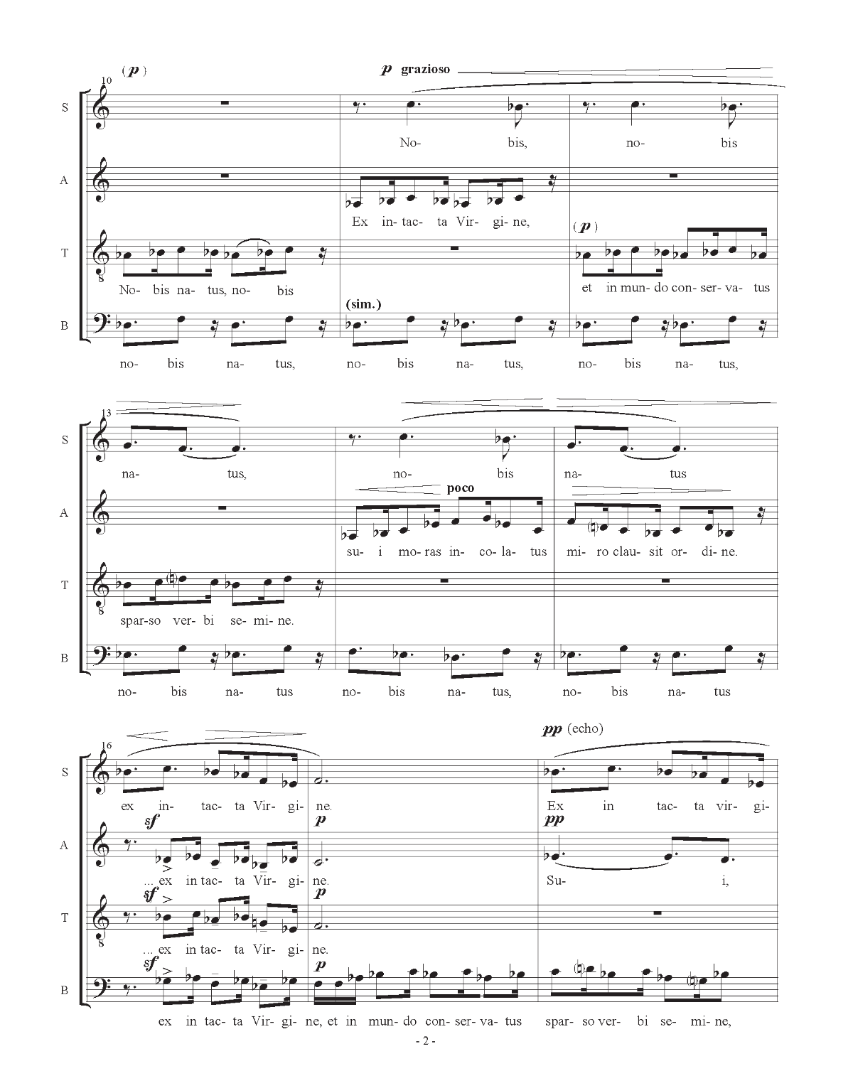 György Orbán: Nobis Natus (SATB)