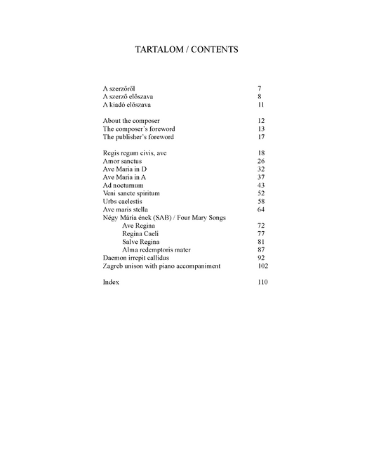 György Orbán: Latin Mixed Choirs 1. (SATB)