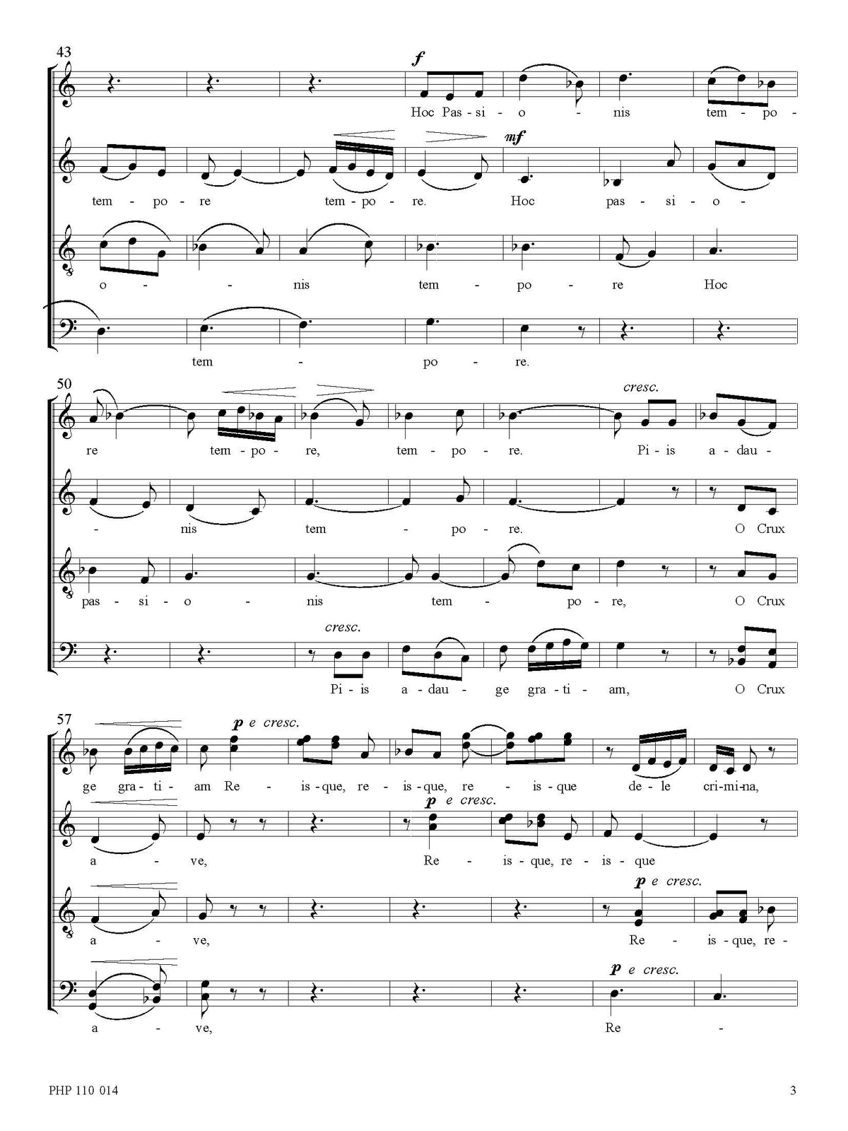 Alberto Balzanelli: O crux ave, spes unica (SATB)