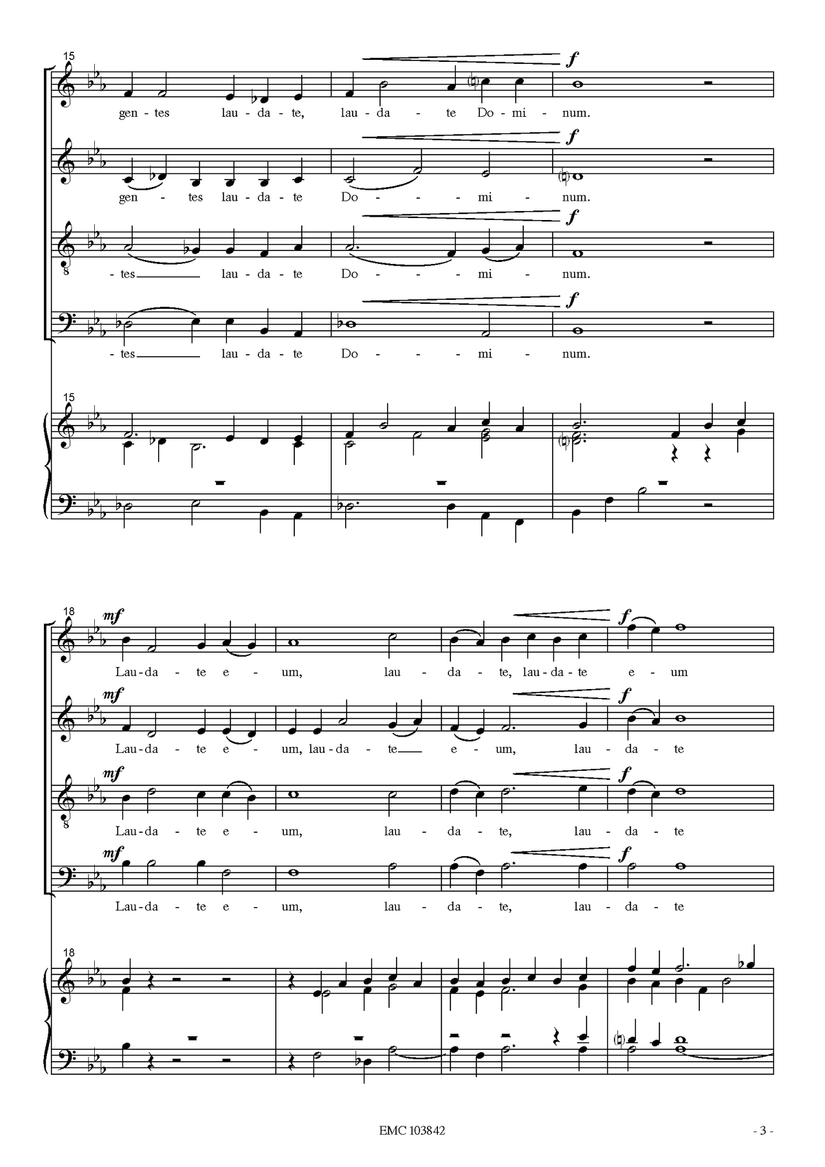 Herbert Paulmichl: Laudate Dominum (SATB)
