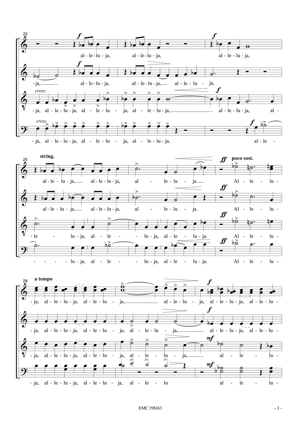 Karai József: Alleluia (SATB)