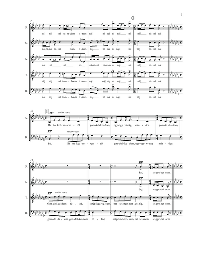 Levente Gyöngyösi: Ha én kedvesemről gondolkodom (SATB)
