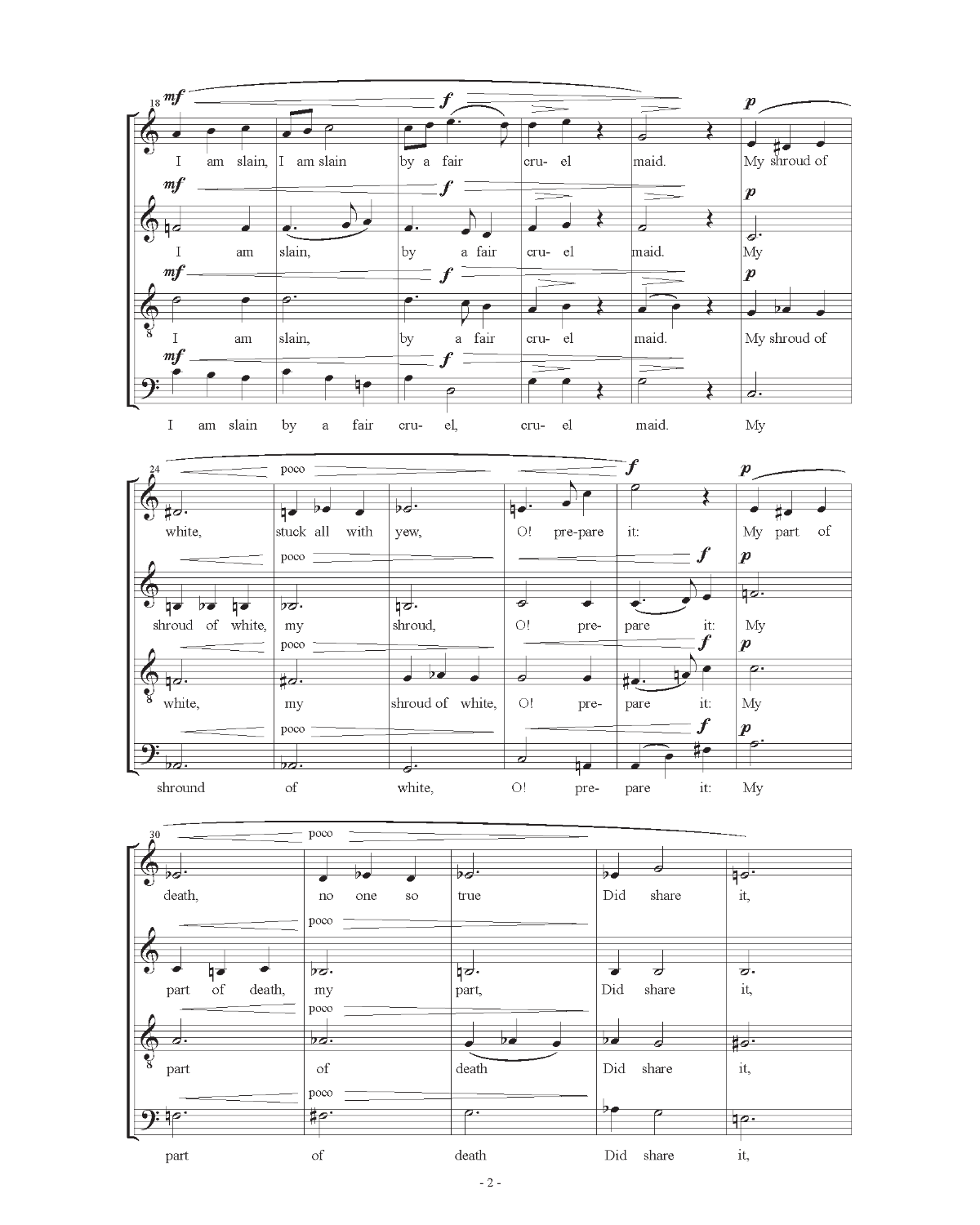 György Orbán: Come Away (SATB)