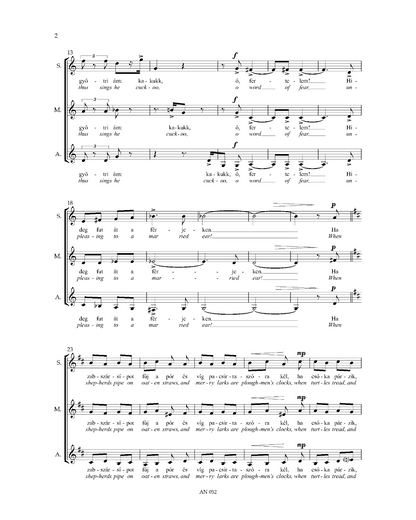 János Vajda: Scherzo (SSA)