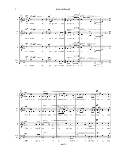 György Orbán: Psalmus 126 (SATB)