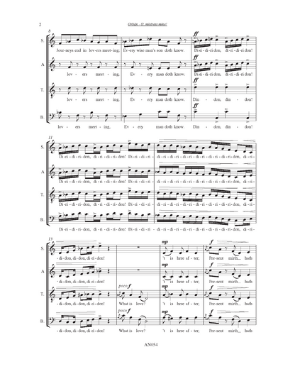 György Orbán: O, Mistress mine (SATB)