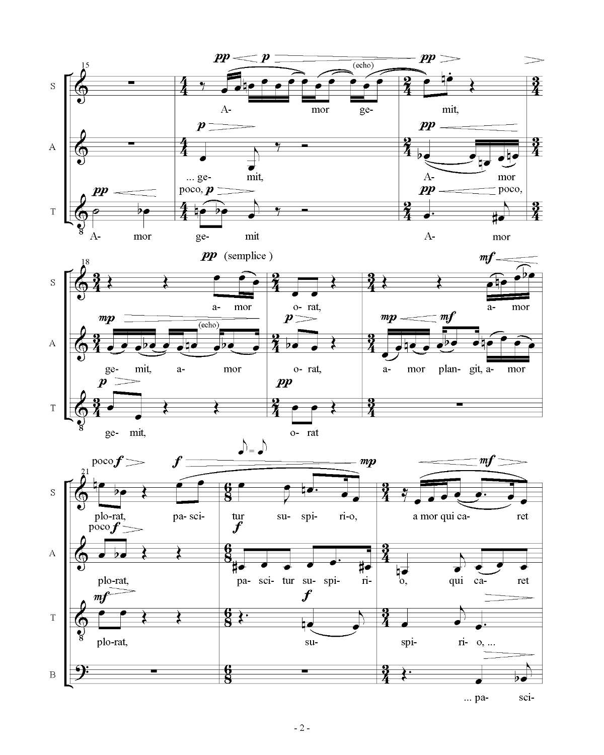 György Orbán: Amor sanctus (SATB)