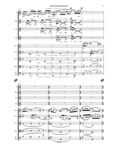György Orbán: Missa Duodecima (SSAA, instruments)