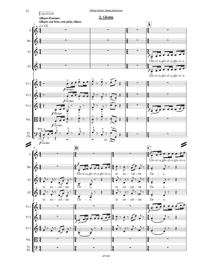György Orbán: Missa Duodecima (SSAA, instruments)