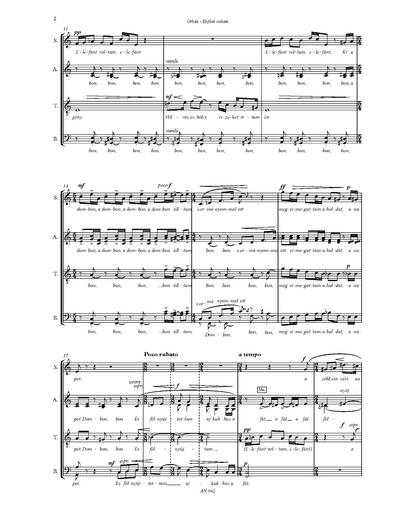 György Orbán: Elefánt voltam (SATB)