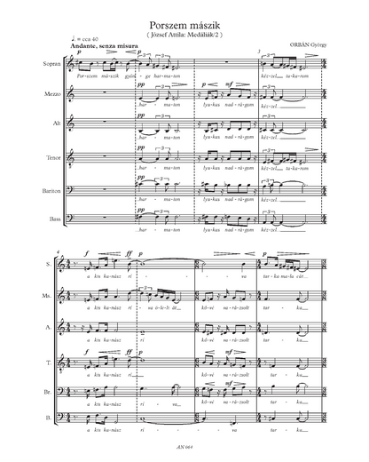 György Orbán: Porszem mászik (SATB)