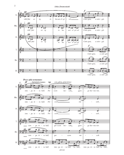 György Orbán: Porszem mászik (SATB)