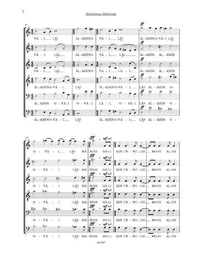 György Orbán: Titkok nyitja (SATB)