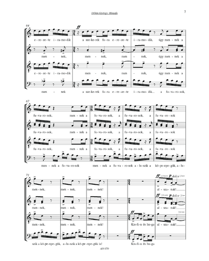 György Orbán: A cselédlány könnye (SATB)