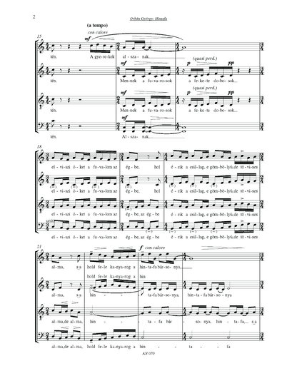 György Orbán: Hintafa (SATB)