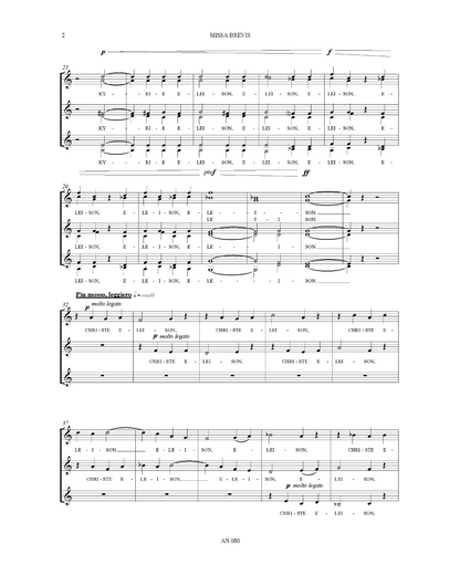 Miklós Csemiczky: Missa Brevis (SSAA)