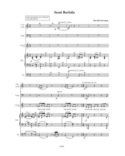 György Selmeczi: Szent Borbála (TB, instruments)