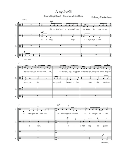 Ilona Dobszay-Meskó: A Nyelvről