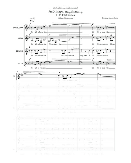 Ilona Dobszay-Meskó: Ásó, Kapa, Nagyharang (SATB)