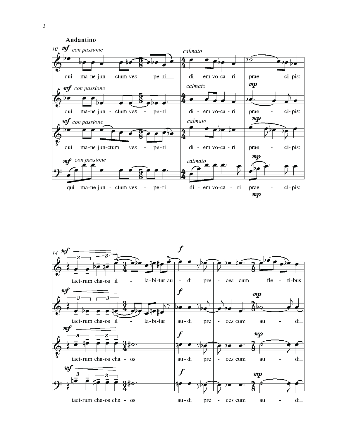 Ilona Dobszay-Meskó: Choral (SATB)
