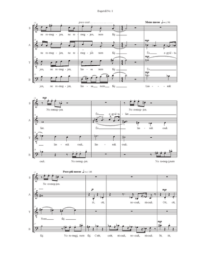 János Vajda: Kilenc bagatell (SATB)