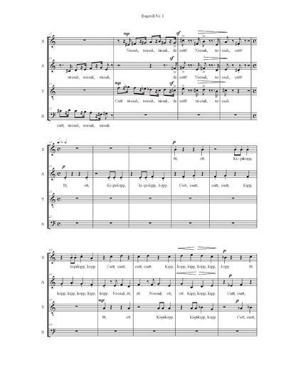 János Vajda: Kilenc bagatell (SATB)