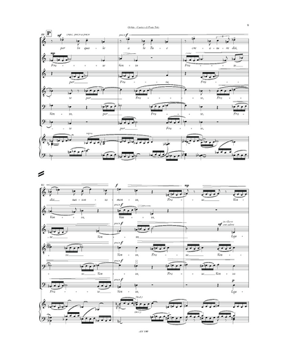 György Orbán: Cantico di Frate Sole (SMsATBB, piano)