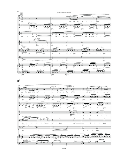György Orbán: Cantico di Frate Sole (SMsATBB, piano)