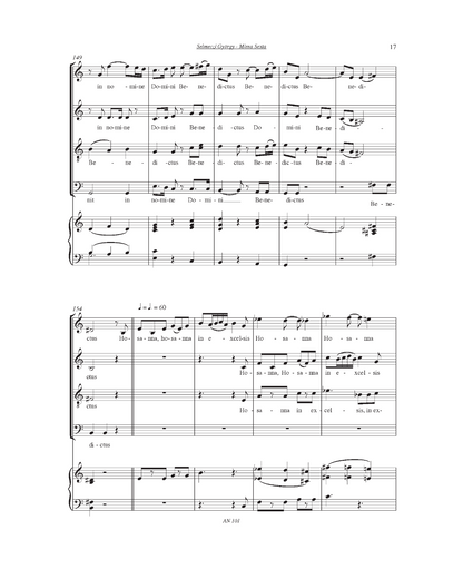 György Selmeczi: Missa Sexta (SATB, organ)