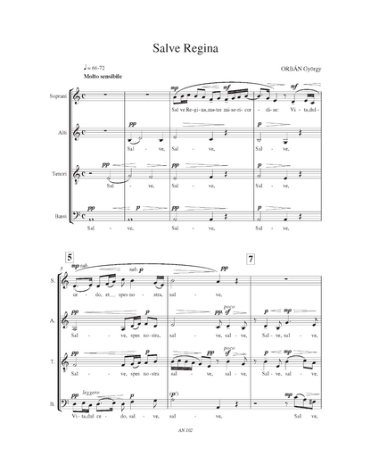 György Orbán: Salve Regina (SATB)