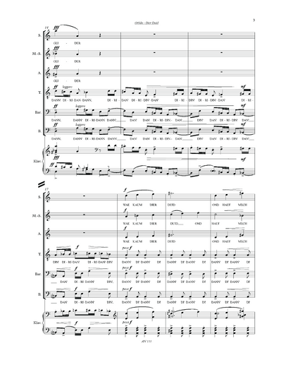 György Orbán: Dier Duid / Der Tod (SMsATBB, piano)