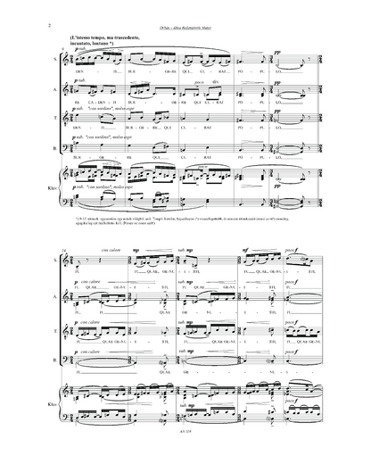 György Orbán: Alma redemptoris mater in D (SATB, piano)