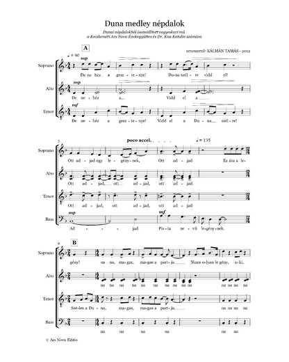 Tamás Kálmán: Duna medley folk songs (SATB)