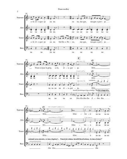 Tamás Kálmán: Duna medley folk songs (SATB)