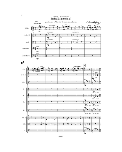 György Orbán: Stabat Mater in D - Score and instrumental parts