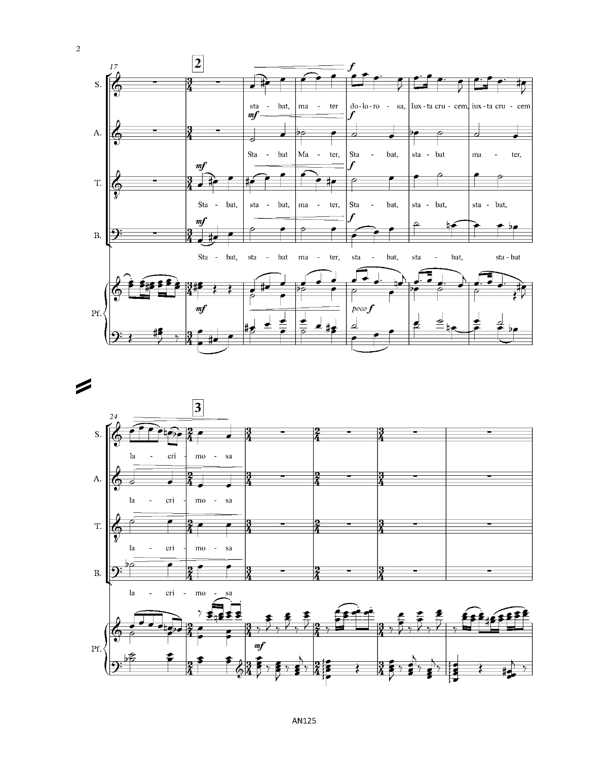 György Orbán: Stabat Mater in D - Vocal score (SATB)