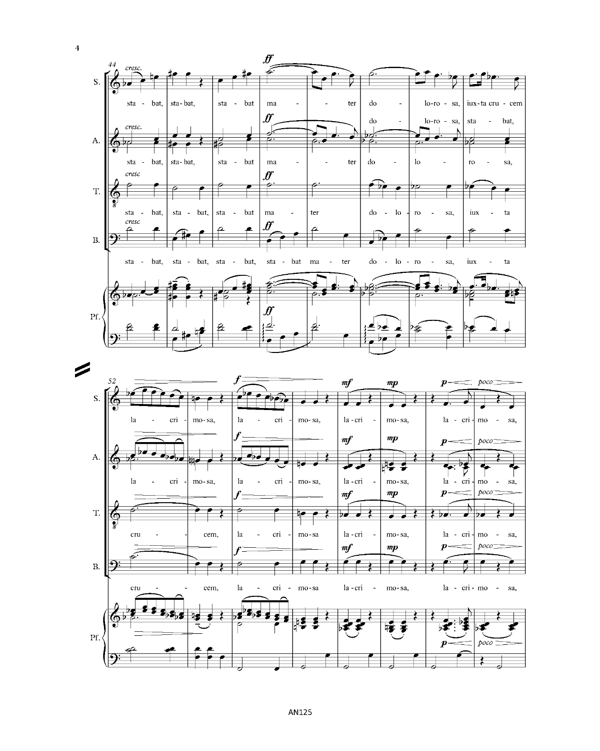 György Orbán: Stabat Mater in D - Vocal score (SATB)