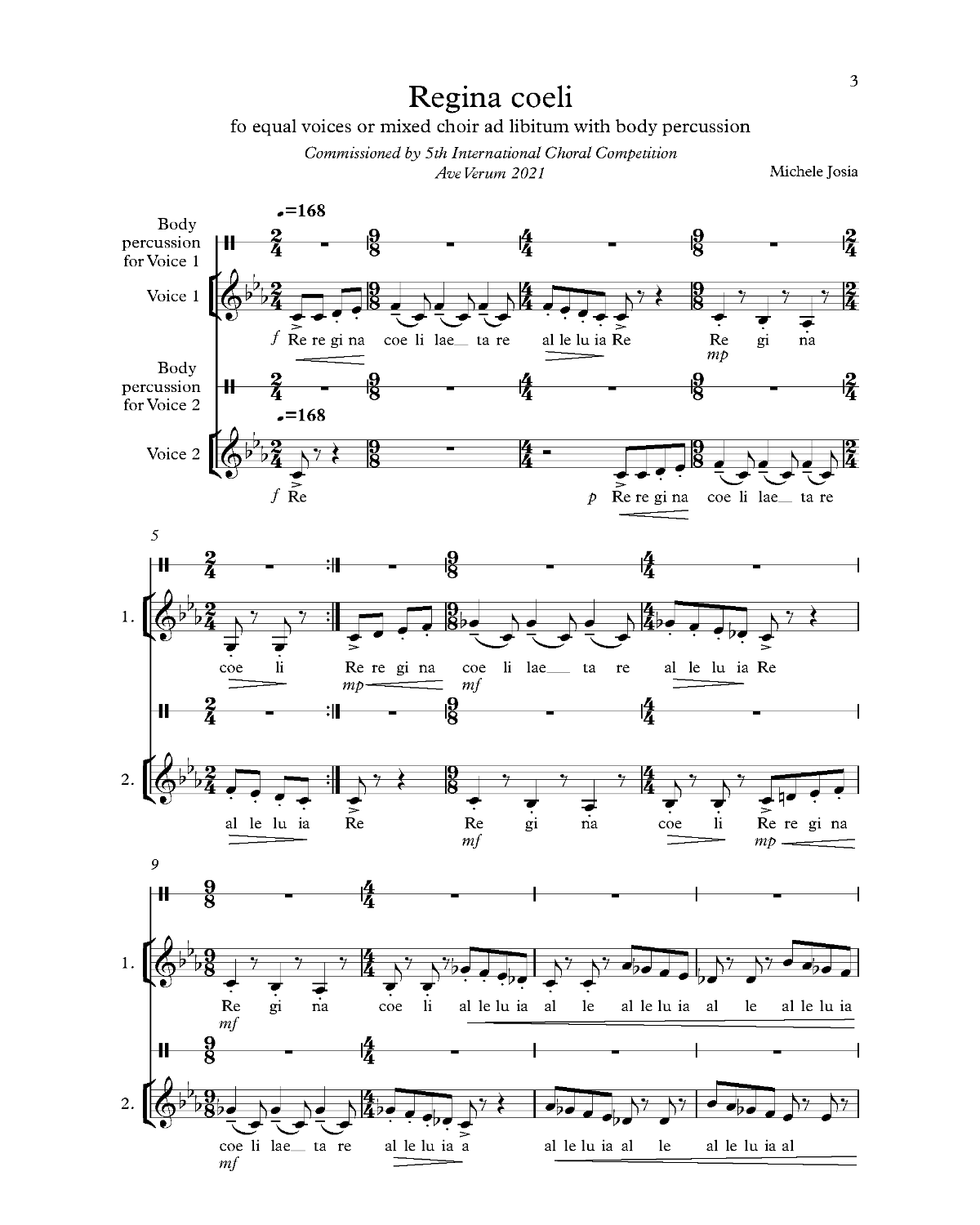 Michele Josia: Regina Coeli