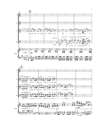 György Orbán: Puer Natus (SATB, piano)