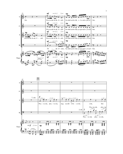 György Orbán: Gyermek születék (SATB, piano)