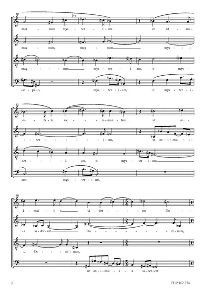 János Vajda: O magnum mysterium (SATB)