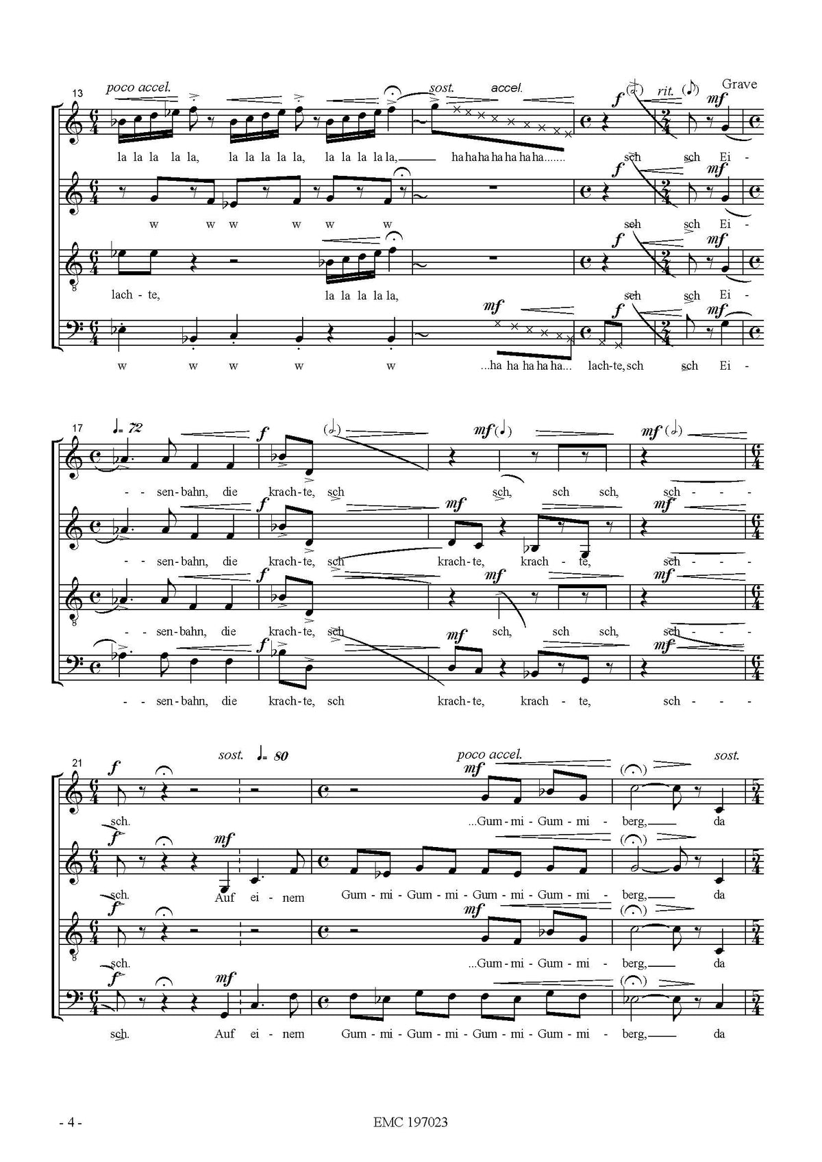 Karai József: Die kleine Dickmadam (SATB)