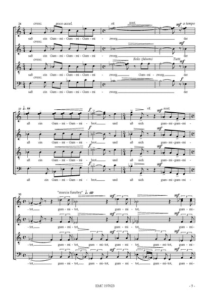 Karai József: Die kleine Dickmadam (SATB)