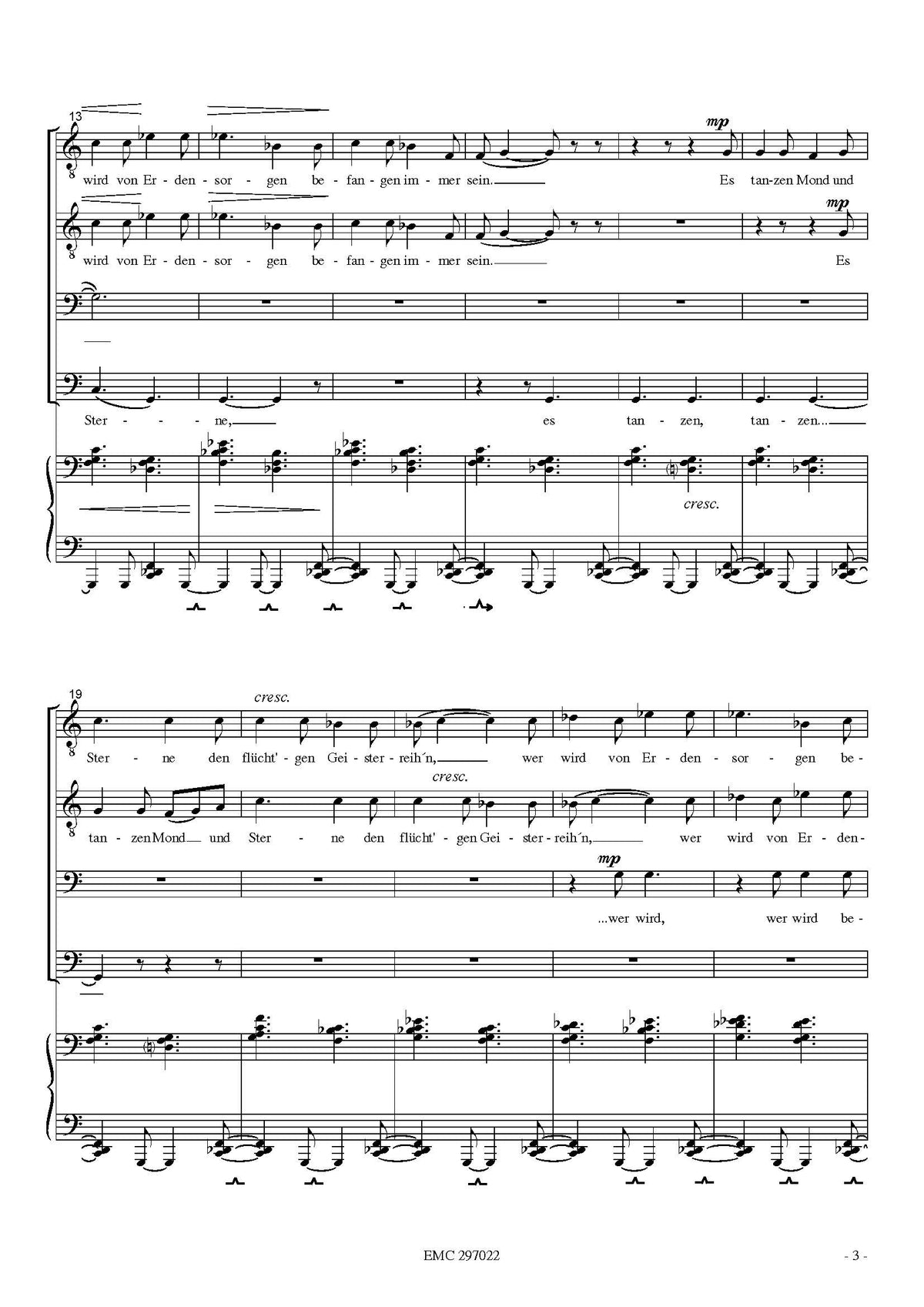 József Karai: A gondolás (TTBB, zongora)
