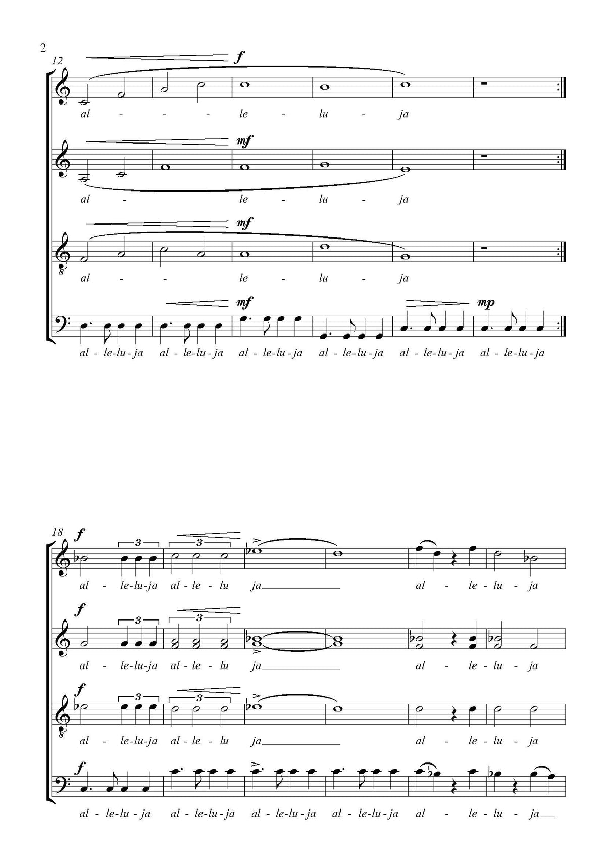 Ilona Dobszay-Meskó: Alleluja (SATB)