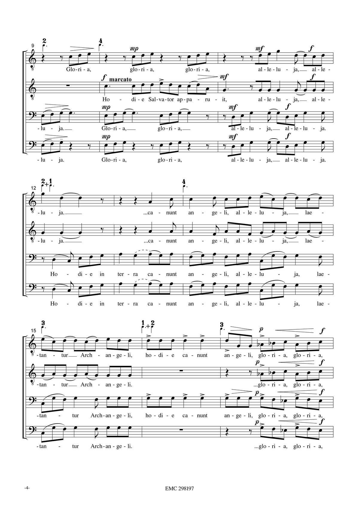 Karai József: Hodie Christus natus est (TTBB)