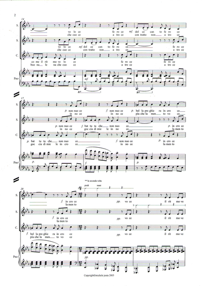Michele Josia: Come il ritmo veloce (equal voices, piano)