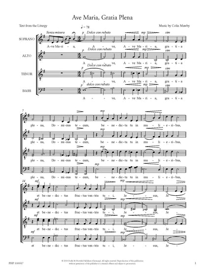 Colin Mawby: Ave Maria (SATB)