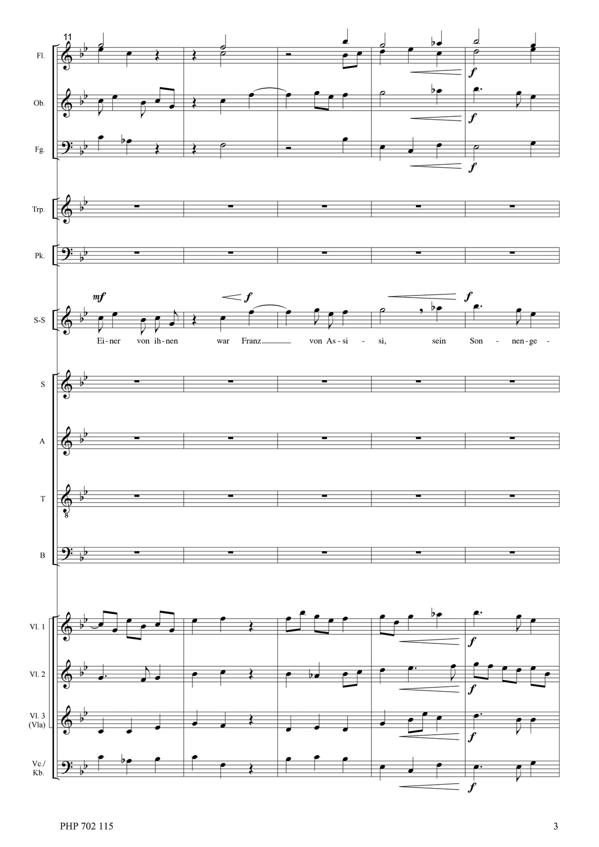 Herbert Paulmichl: Der Sonnengesang (SATB, soprano solo, orchestra)