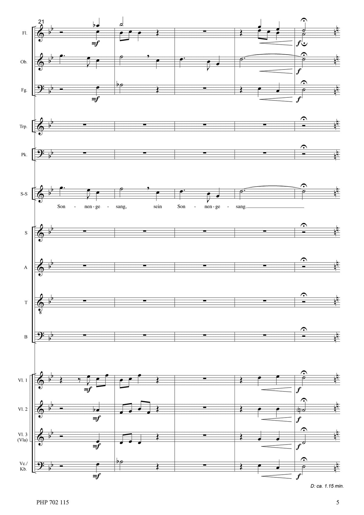 Herbert Paulmichl: Der Sonnengesang (SATB, soprano solo, orchestra)